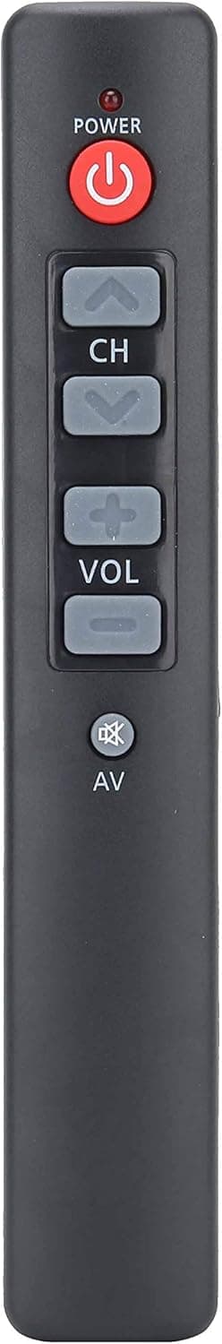 Universal Remote Control Replacement for TV/STB/DVD/DVB/HiFi/VCR, etc Smart Digital TV Box Television Learning Controller with 6 Large Buttons(Grigio)