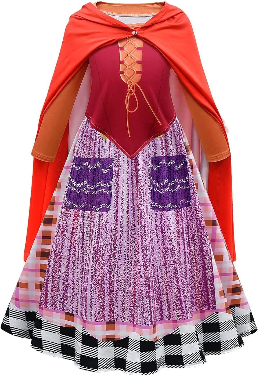 Sanderson Sisters Costume Kids Girl Halloween Dress up Hocus Pocus Costume
