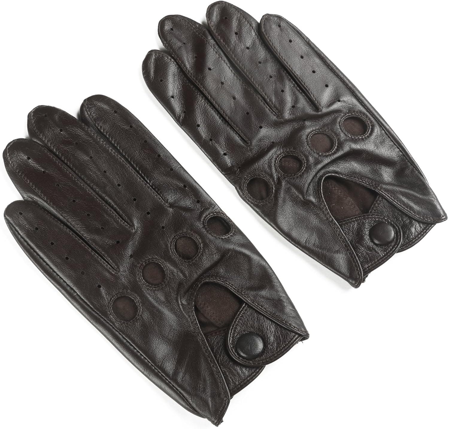 Ambesi Men's Classic Lambskin Leather Driving Gloves