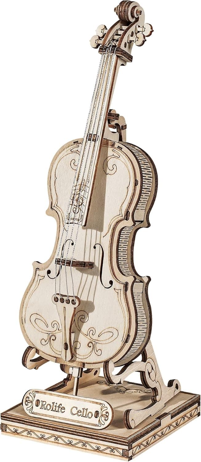 Rolife 3D Wooden Puzzles for Adults Cello Musical Instrument Model(TG411)