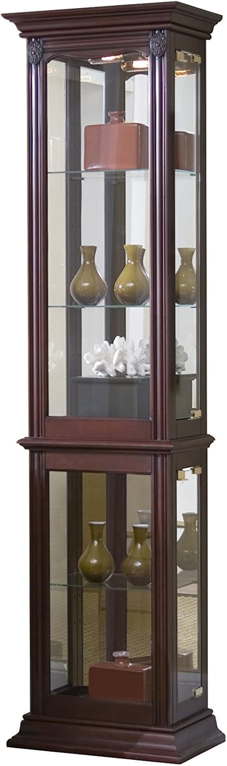 Pulaski Curio, 18 by 11 by 70-Inch, Brown
