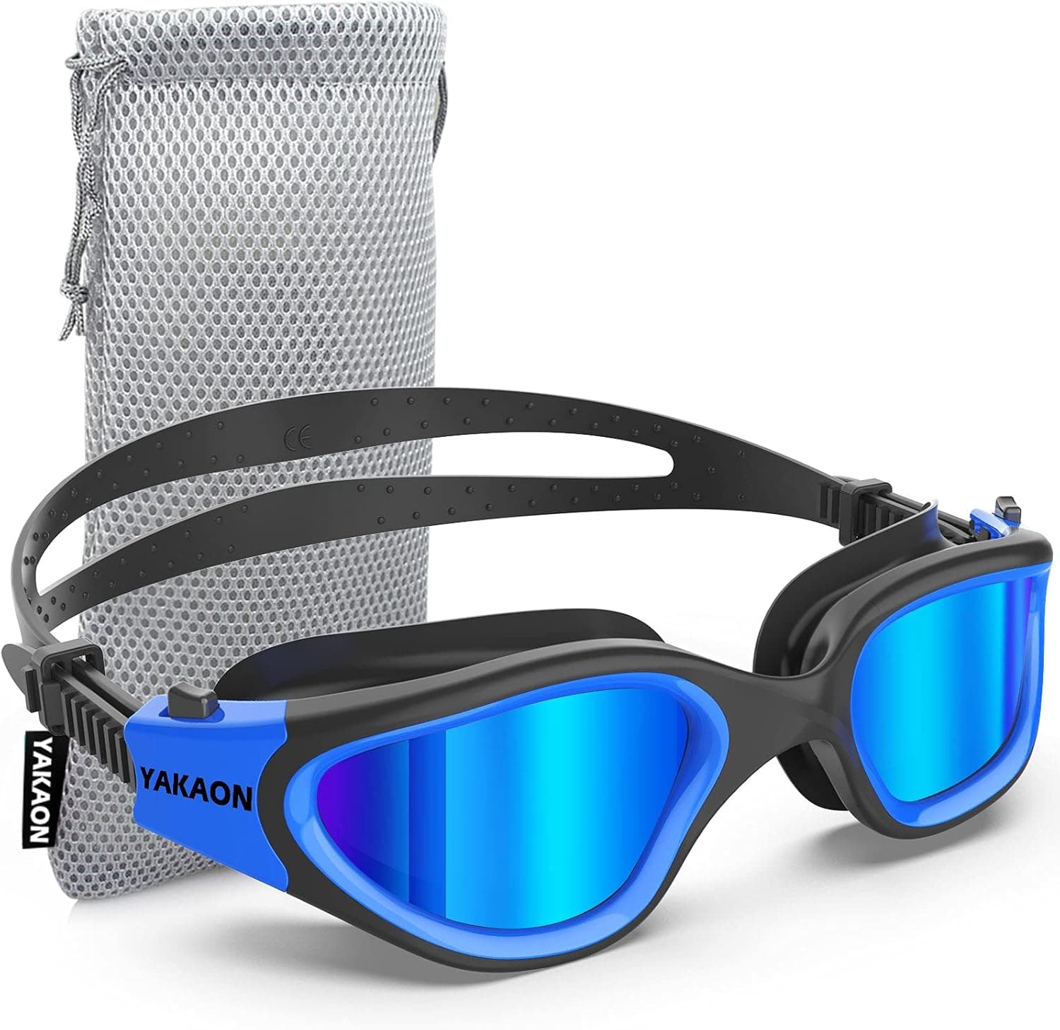 YAKAON A1 Swimming Goggles, Wide View Swim Goggles Anti-Fog for Men Women Adult