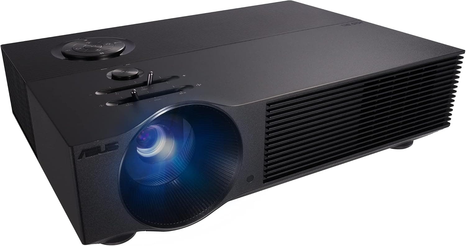 ASUS H1 1080P LED Projector - Full HD, 3000 Lumens, 120 Hz, 125% Rec. 709, 125% sRGB, Crestron Connected Certified, 10W Built-in Speaker, HDMI, Compatible with PS5 & Xbox Series X/S