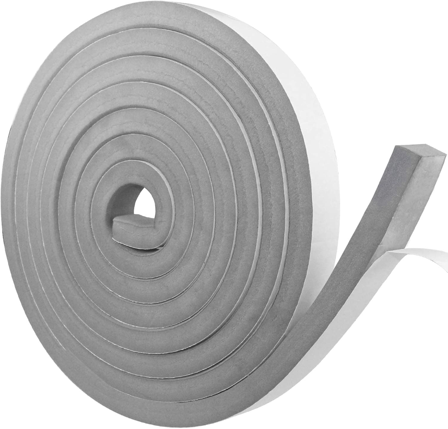 Foam Insulation Tape Self Adhesive, Weather Stripping Door Seal Strip for Doors and Windows, Sliding Door, Air Conditioning, HVAC, Sound Proof, Dust Proof, Cooling, Seal (1In x 3/4In x 16.5Ft, Grey)