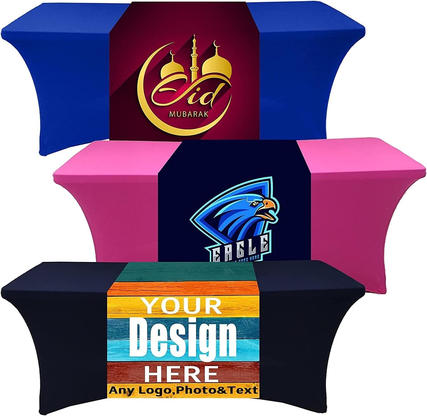 Custom Table Runner with Business Logo 13x72/24x72/30x72/36x72 Personalized Tablecloth Runners Customized Logo Table Banner for Trade Show, Party,Birthday,Wedding,Table Dinner,13x72 Inch