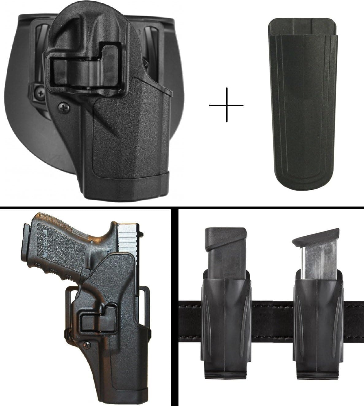 Ultimate Arms Gear BlackHawk Sig Sauer P228 P229 P250 DCc Right Hand CQC Serpa Concealment Paddle & Belt Loop Holster Magazine Pouch Holder, Black