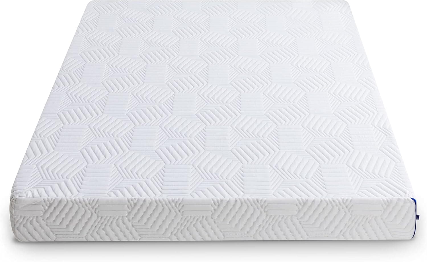 MLILY EGO Blue 8 Inch Twin Memory Foam Mattress, Bed in a Box, Green Tea and Cooling Gel Infused, CertiPUR-US Certified, Made in USA, Medium-Firm, 38”x75”x8”, White
