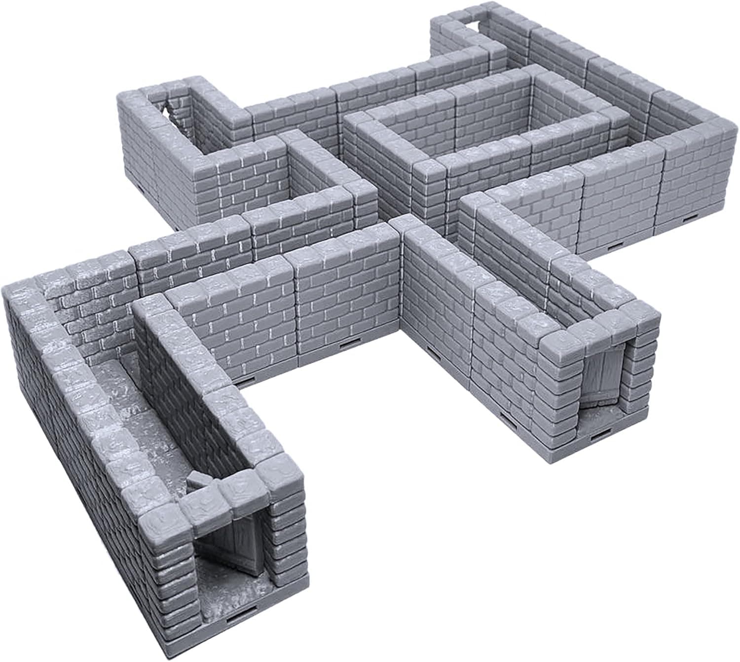 EnderToys Locking Dungeon Tiles - Halls & Passages, Paintable 3D Printed Tabletop Role Playing Game Terrain Scenery for 28mm Miniatures