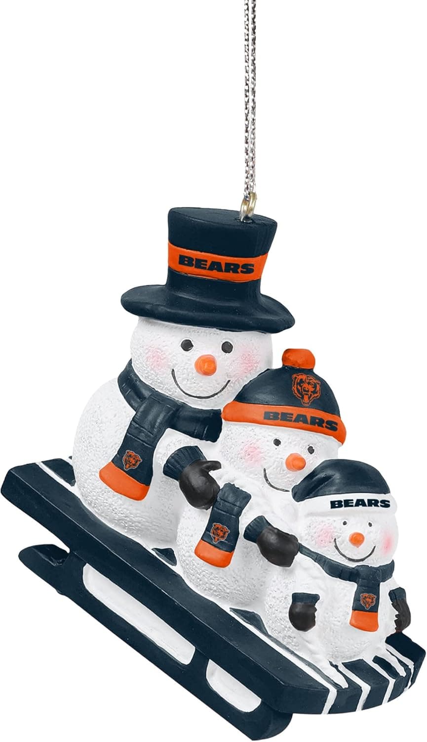FOCO NFL Unisex-Adult Sledding Snowman Holiday Christmas Tree