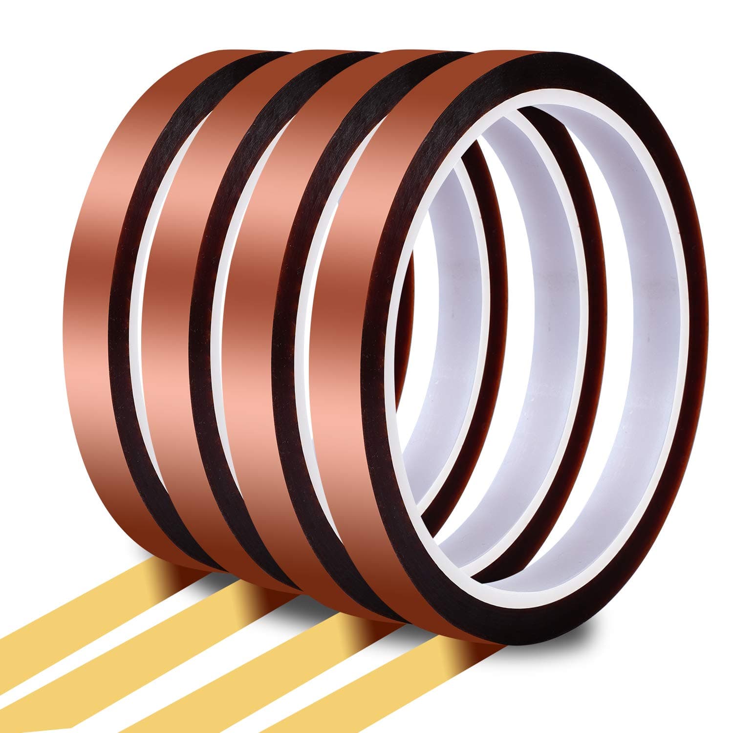 Cygnus - Heat Tape for Sublimation 4 Pack 10mm X 33m 108ft High Temperature Heat Resistant Tape Ideal for Heat Press Transfer, Electronics, Vinyl Press, Soldering, and Masking