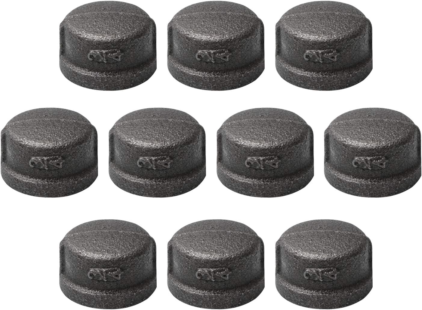 3/4" Pipe Fitting Cap, Home TZH 10 Pack Gray Malleable Iron Cast 3/4" Pipe Caps for Steam-punk Vintage Shelf Bracket DIY Plumbing Pipe Decor Furniture(10, 3/4")