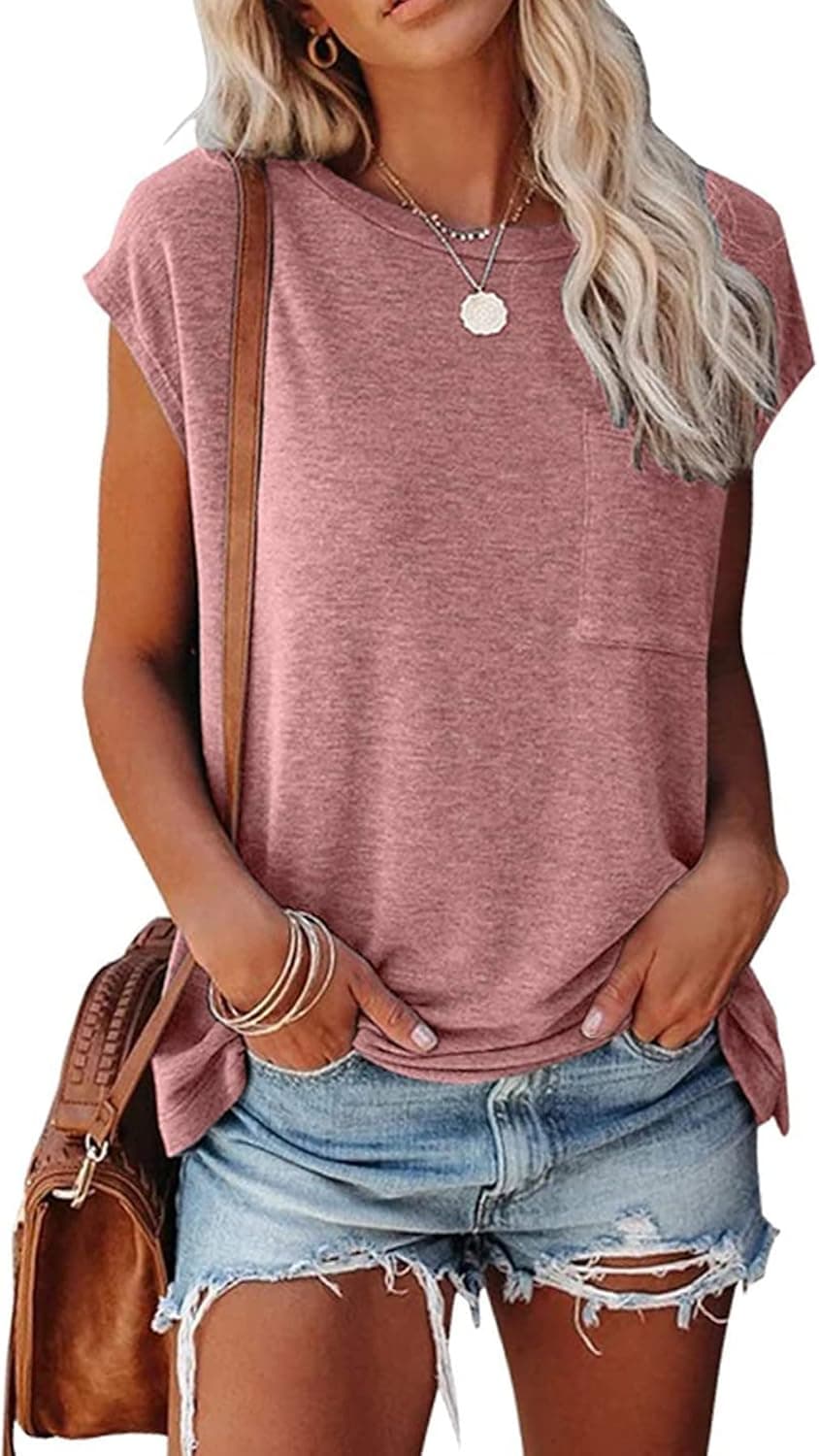 FANGJIN Womens Clearance Tops Loose Color Block Striped Long Sleeve T-Shirts