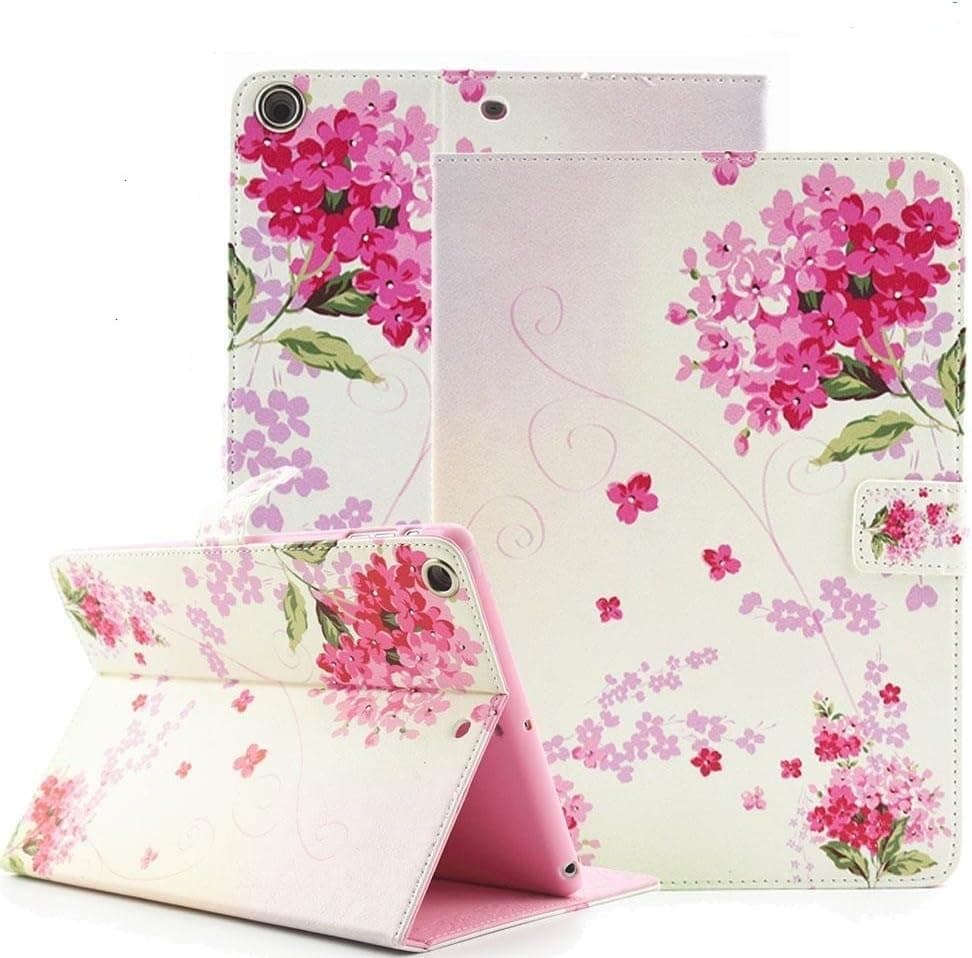 iPad Air 2 Case, iPad Air 2 Cover, Itrendz [Cute Smart Case] PU Leather Flip Case [Magnetic Closure] Stand Smart Cover [Auto Sleep Wake] For Apple iPad Air 2, Flower Bouquet