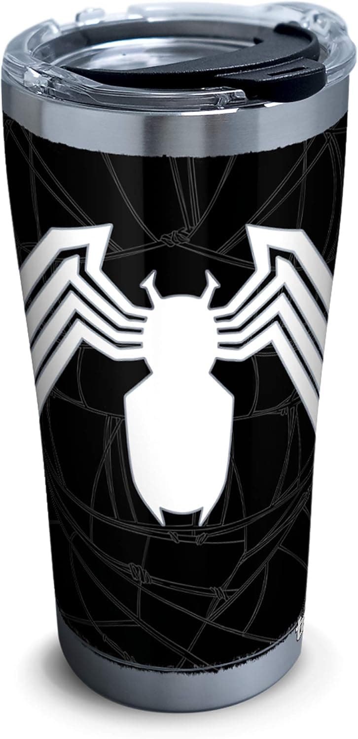 Tervis Triple Walled Marvel - Venom Insulated Tumbler Cup Keeps Drinks Cold & Hot, 20oz - Stainless Steel, Venom