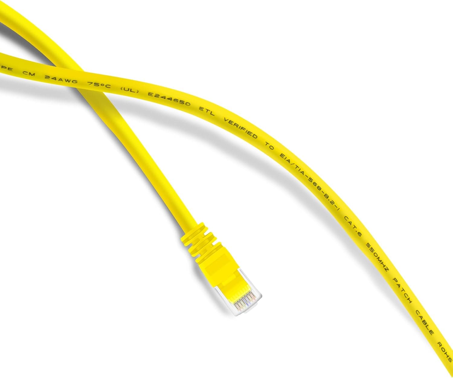 GearIT 20 Feet Cat 6 Ethernet Cable Cat6 Snagless Patch - Computer LAN Network Cord, Yellow