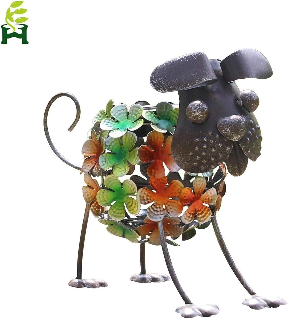 EH-GARDEN Metal Dog Solar Garden Lights, Outdoor LED Decor Light for Patio, Path, Lawn, Garden, Yard Decor