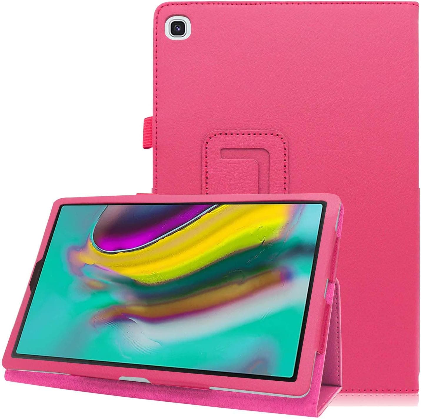 Epicgadget Case for 2019 Galaxy Tab A 8 with S Pen Tablet, Magnetic Closure Slim Folding Shell Cover Case for Samsung Galaxy Tab A 8.0 SM-P200/P205 Released in 2019 (Hot Pink)