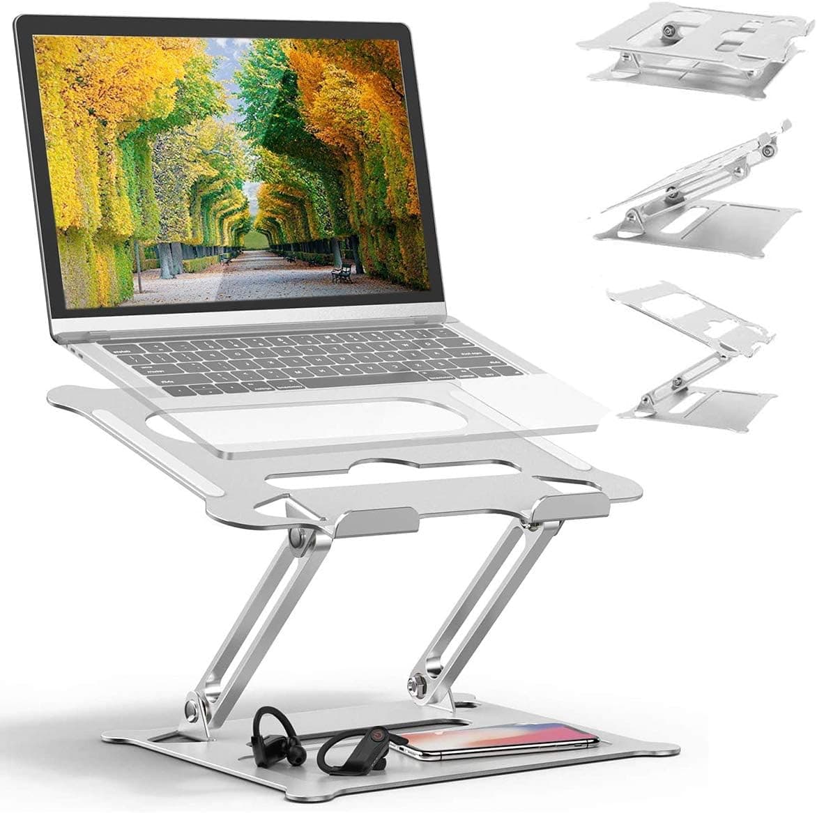Laptop Stand, Laptop Riser, Adjustable Laptop Stand Portable Foldable Desktop Laptop Stand, Laptop Computer Stand Compatible with 10 to 17 Inch PC Notebook Tablets