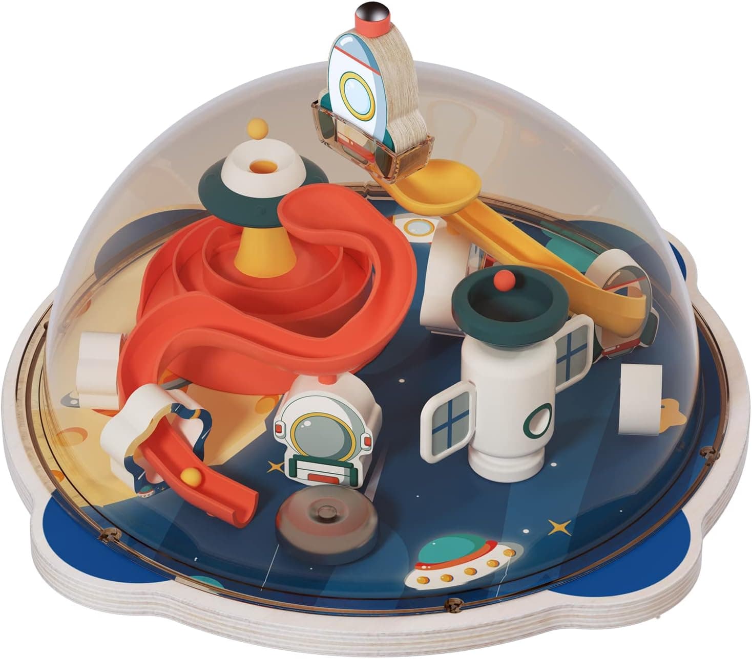 Wooden Magnetic Maze Toys - Gravity Space Maze Game Brain Teaser Montessori Fine Motor Skills Toys for Kids