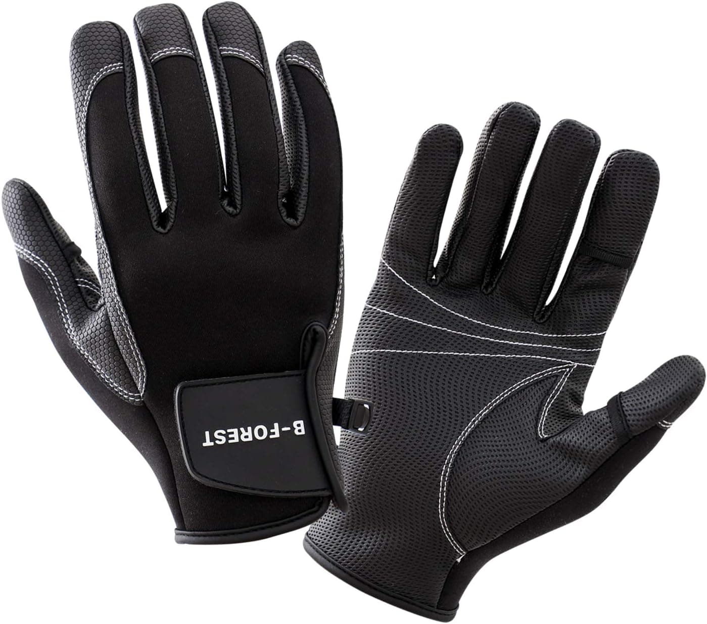 B-Forest Fishing Gloves,Men and Women Flexible Waterproof Windproof Warm Neoprene Gloves Great for Ice Fishing Photography Motorcycling Running Shooting Hiking in Light Cold Weather