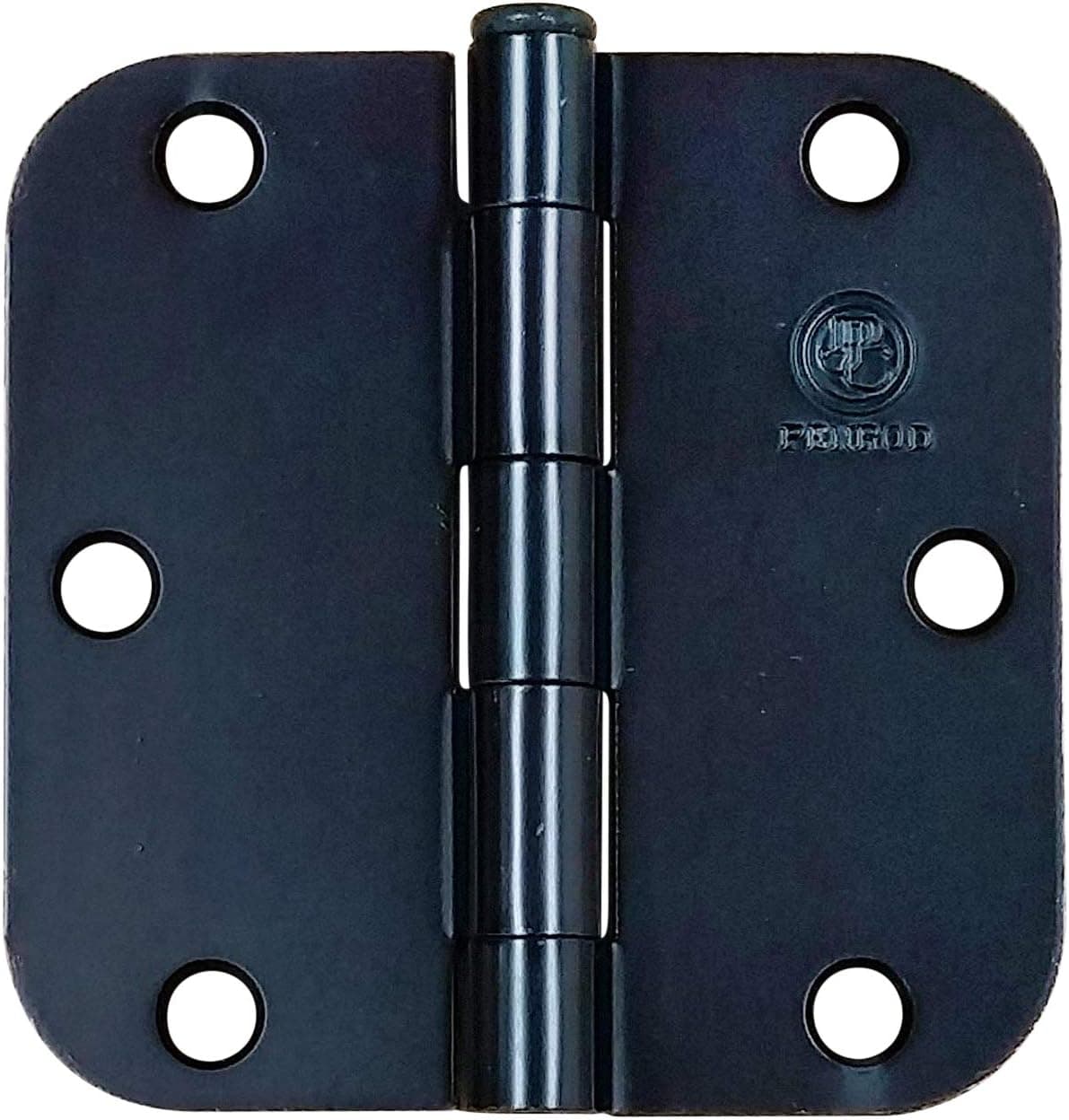 Black Door Hinges 3.5 Inch with 5/8 Inch Radius Penrod Interior, 2 Pack