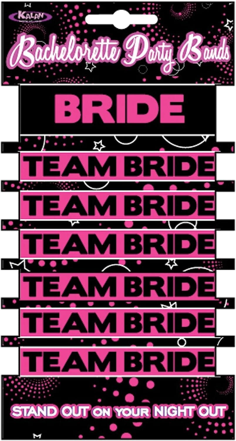 Kalan - Bachelorette Party Bands - 1 Bride & 6 Team Bride Bands - Standard