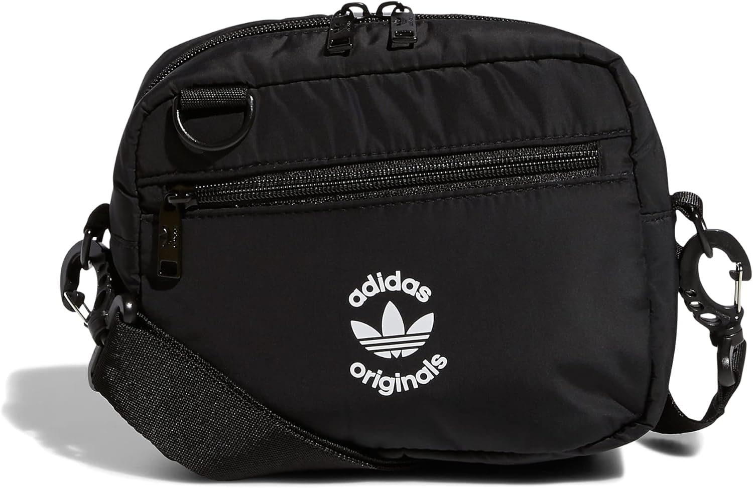 adidas Originals Originals Puffer and Pouch Crossbody Bag, Black/White, One Size