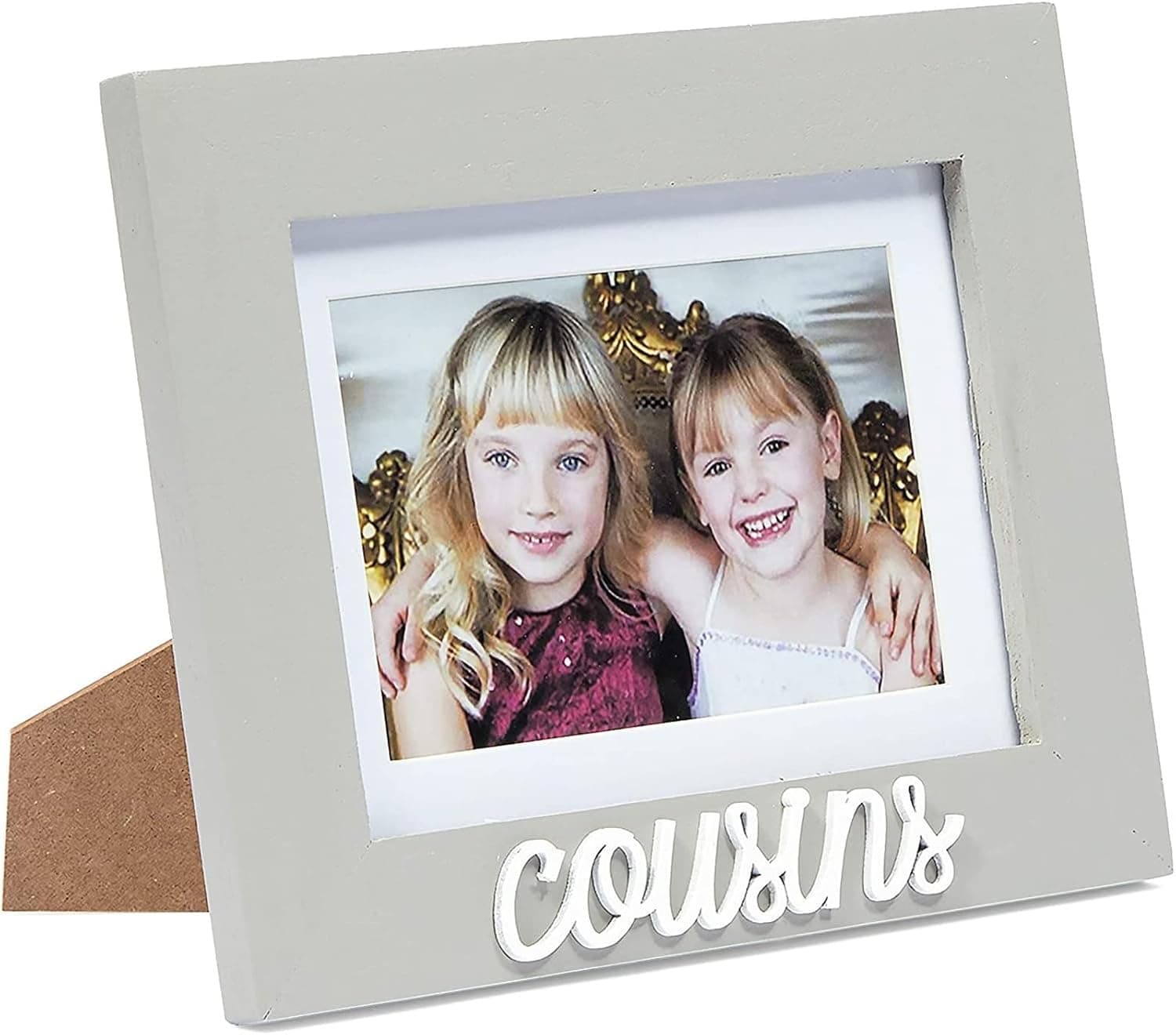 Juvale Cousins Picture Frame for 4x6 and 5x7 Inch Photos (Grey, 9 x 0.5 x 7.1 In)