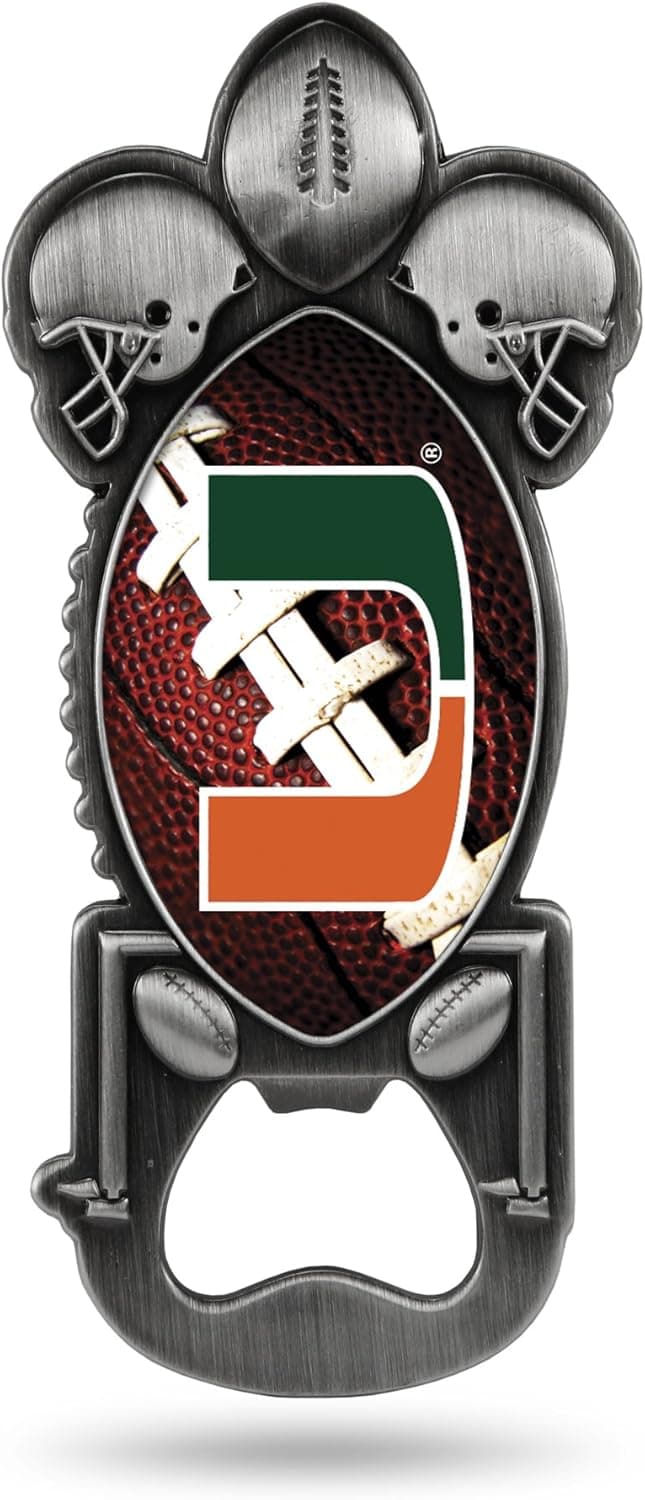 NCAA Rico Industries Magnetic Metal Bottle Opener Party Starter, Miami Hurricanes