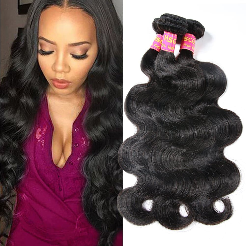 Brazilian Virgin Hair Straight Remy Human Hair 3 Bundles 8A Straight Unprocessed Hair Extensions 17 INCH
