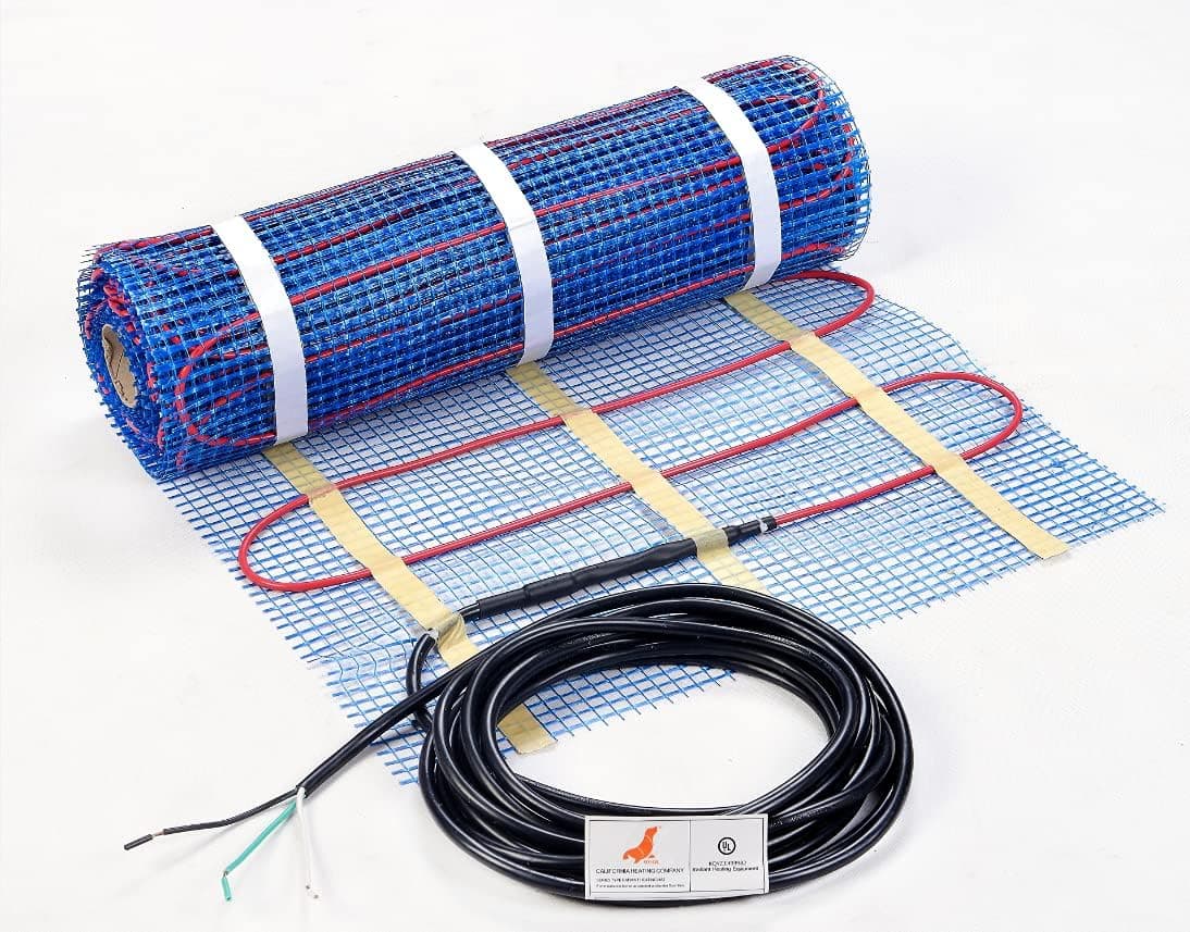 SEAL 100 Sqft 120V Electric Radiant Floor Heating Mat, for Ceramic, Tile, Mortar, Easy to Install Self-Adhesive Floor Heating System Kit