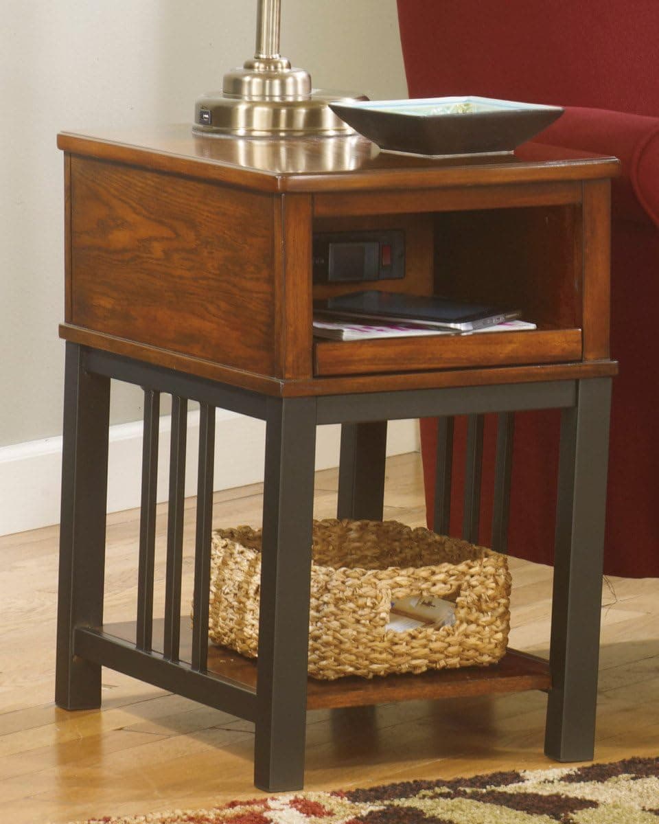 Ashley Furniture Signature Design Chairside End Tables Chair Side End Table, Medium Brown