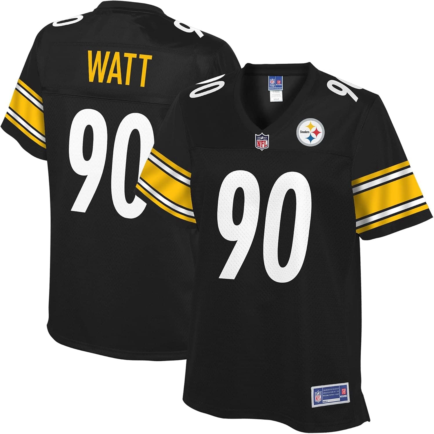 NFL PRO LINE Women's T.J. Watt Black Pittsburgh Steelers Team Player Jersey