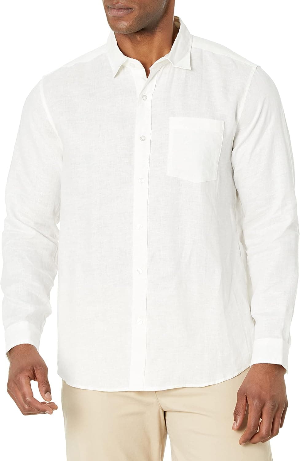 MERAKI Men's Long Sleeve Linen Shirt