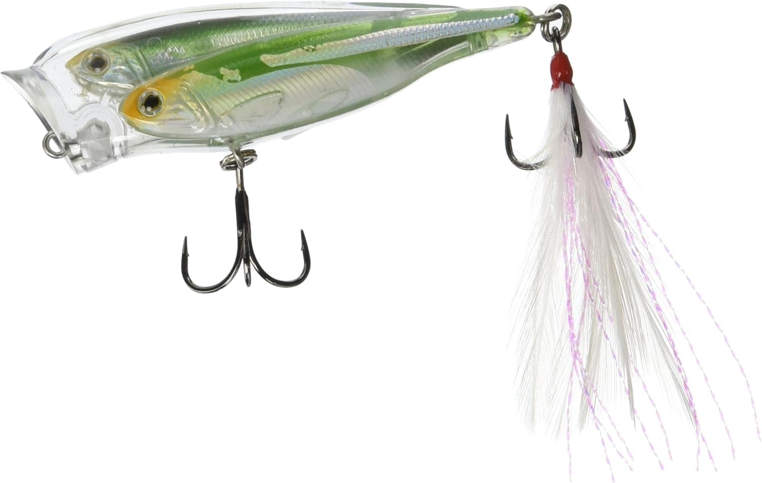 Livetarget Glass Minnow Popper, Silver/Green