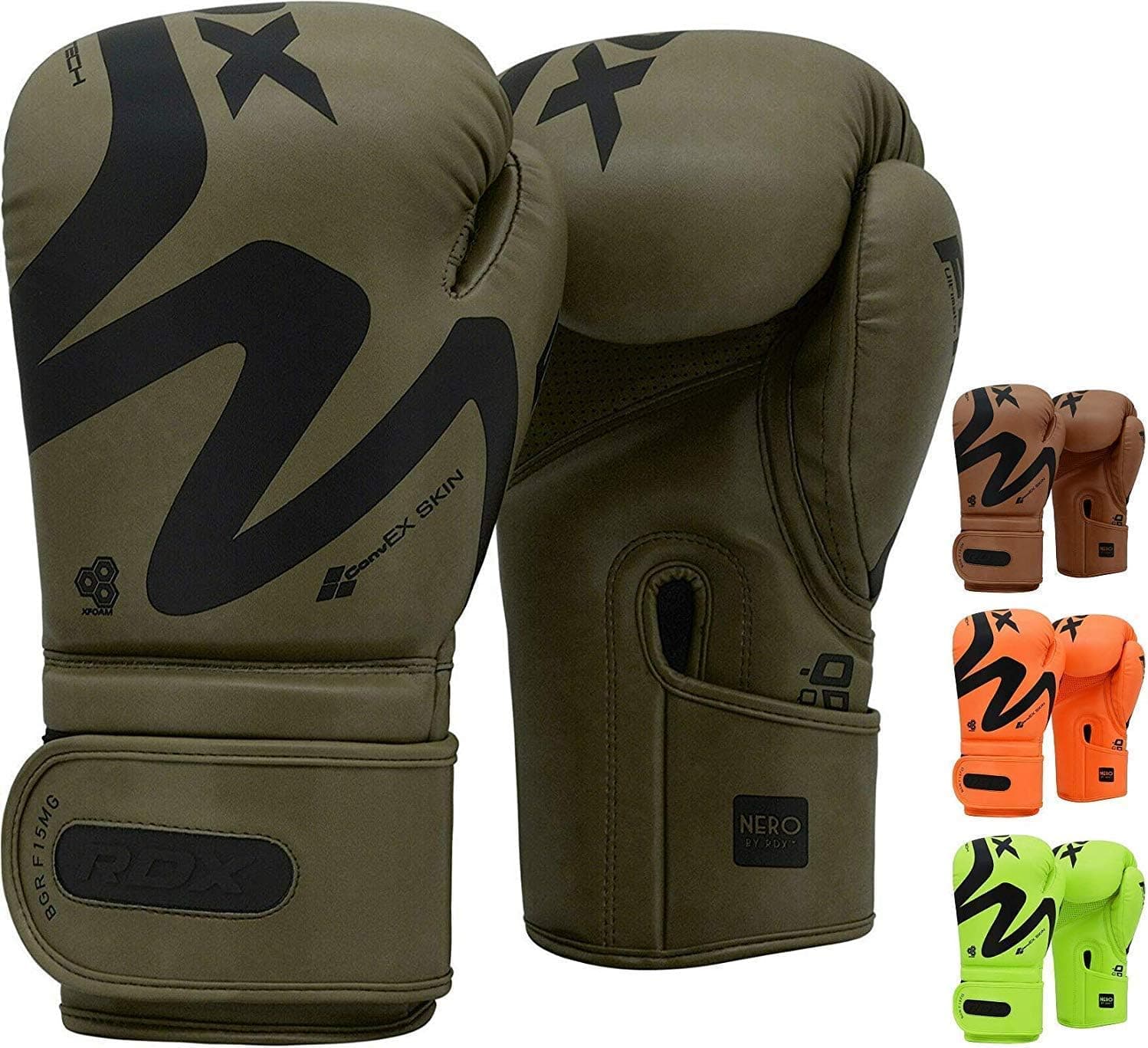 RDX Boxing Gloves for Training Muay Thai Maya Hide Leather Gloves for Sparring, Kickboxing, Fighting, Punch Bags, Double End Speed Ball Focus Pads Punching