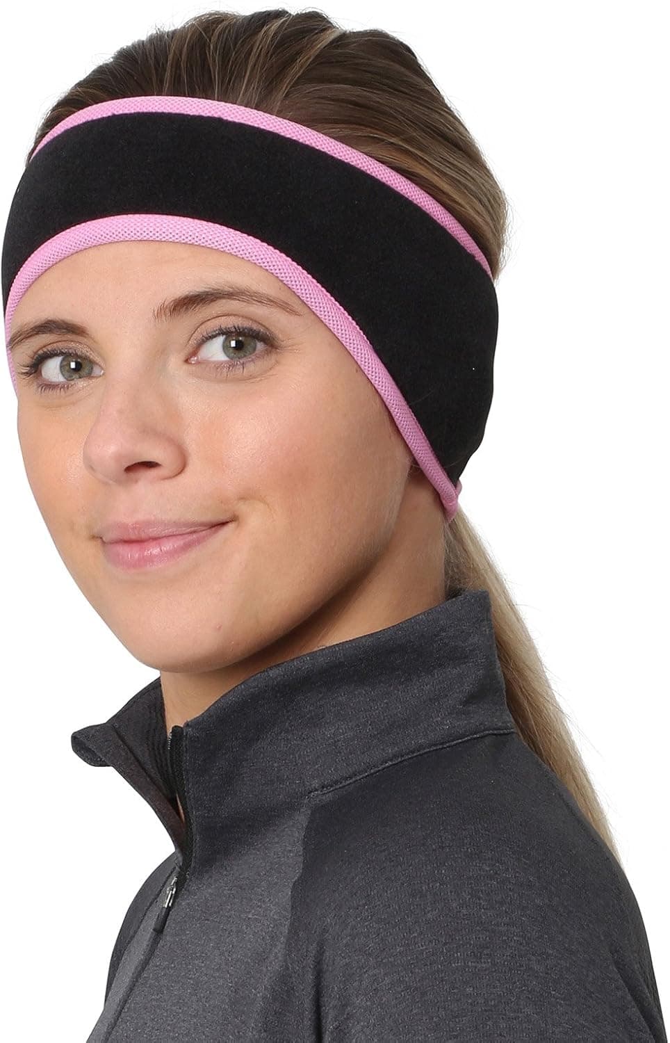 TrailHeads Women’s Ponytail Headband | Fleece Earband | Winter Running Headband