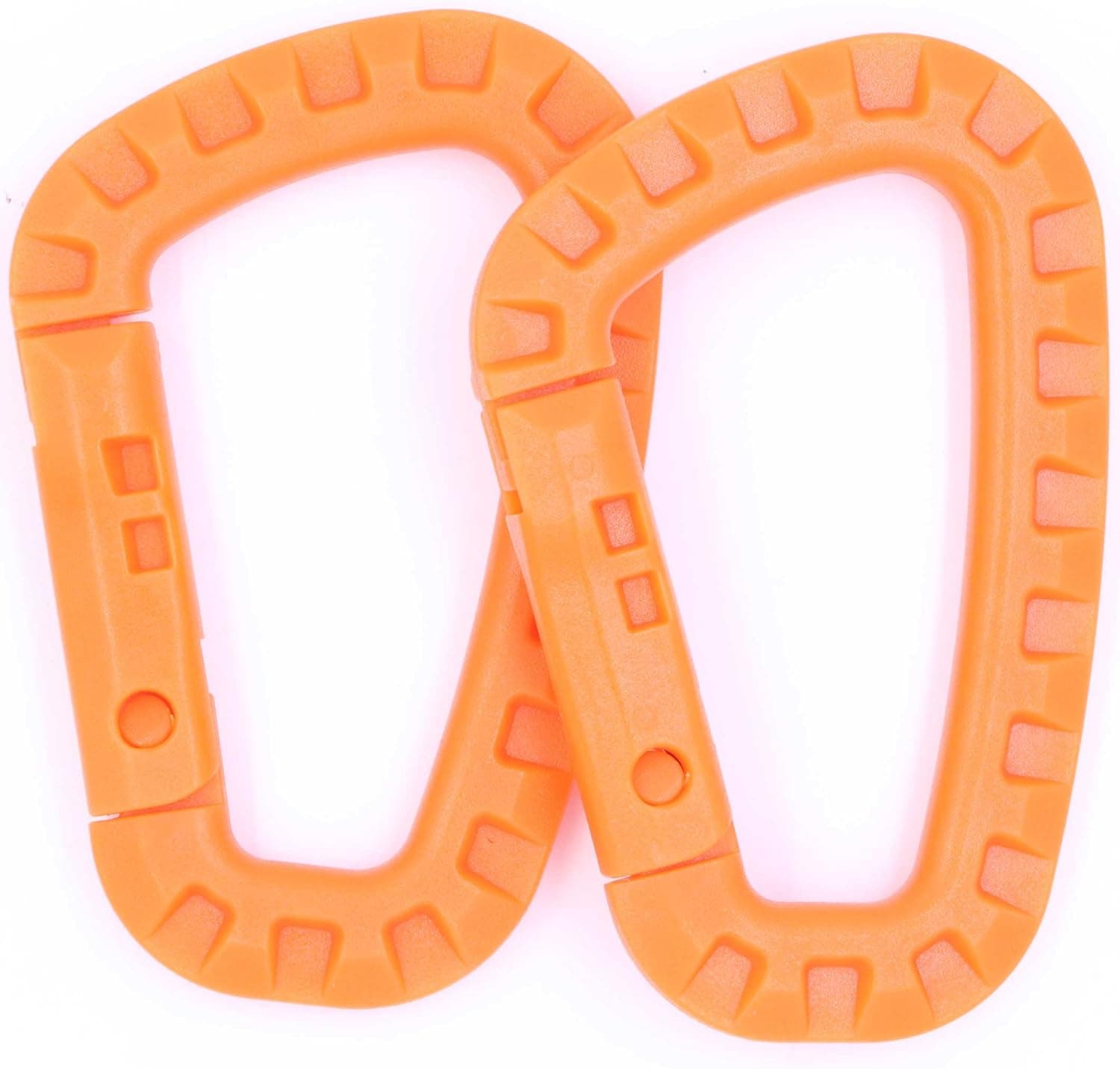 LeBeila Plastic Carabiner Clips - 2 Polymer D-Ring Keychain Tactical Backpack Quickdraw