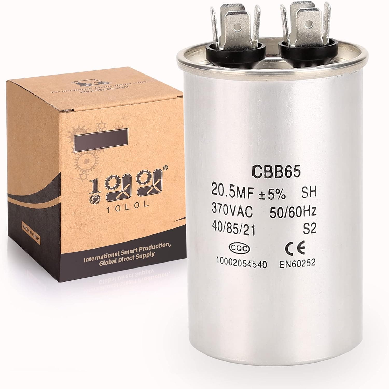 10L0L Capacitor 20.5MFD(20MFD) 370VAC for EZGO, Club Car, Columbia Electric Golf Cart 36 Volt Powerwise or Lester Chargers