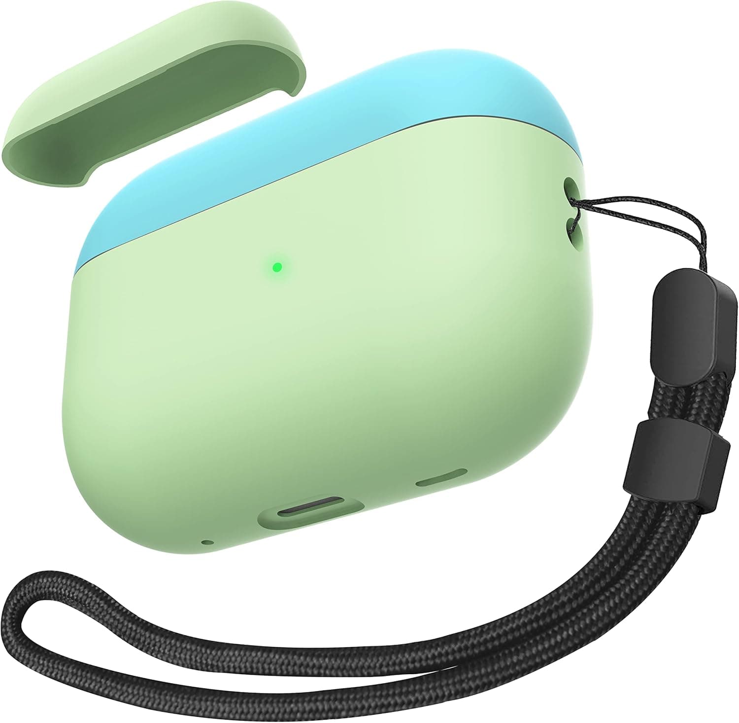 DamonLight AirPods Pro 2 Case [2 Caps][Compatible with Magsafe and Wireless Charging] Shock Proof Protective Cover for Apple AirPods Pro 2nd Generation Case 2022 Released (Avocado Green)