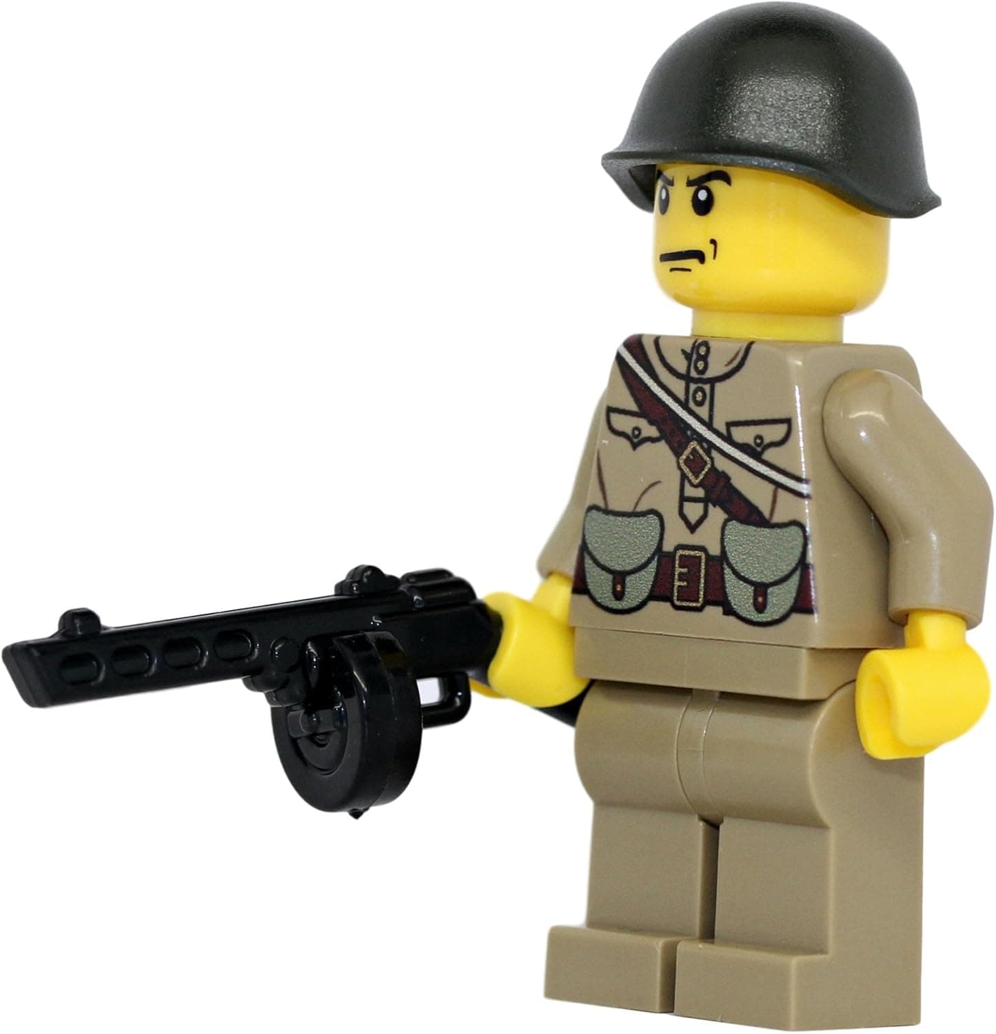 Modern Brick Warfare Russian WW2 Soldier PPSh Custom Minifigure