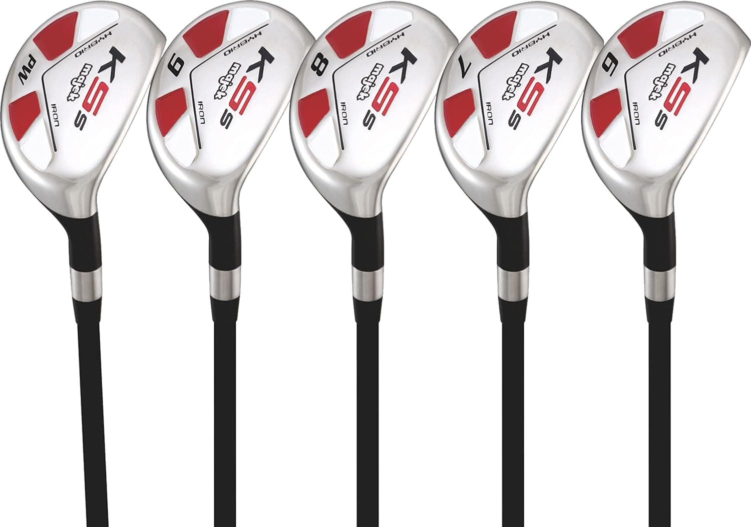 Majek Men's Golf All Hybrid Partial Set, which Includes: #6, 7, 8, 9, PW Senior Flex Right Handed New Utility A Flex Club