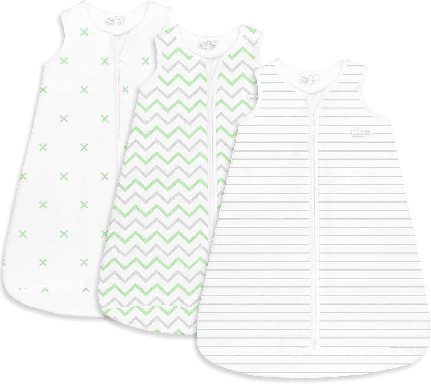 GREY/GREEN CHEVRON sleep sack (12-18 Months)