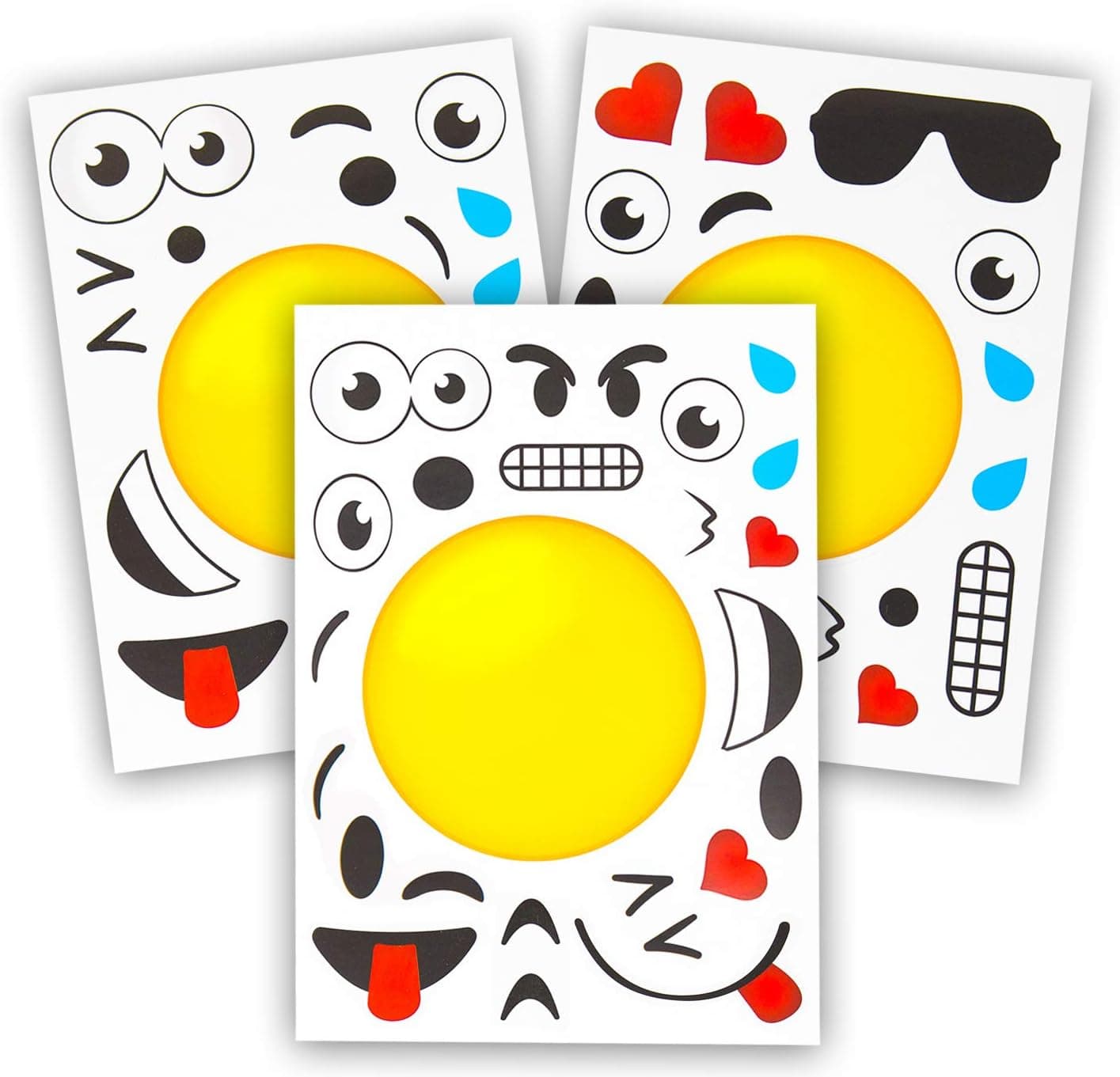 24 Make A Emoji Stickers For Kids: Emoji Party Supplies & Party Favors For Emoji Themed Birthday Parties - Fun Craft Project For Children 3+ - Let Your Kids Get Creative & Design Their Favorite Emoji!