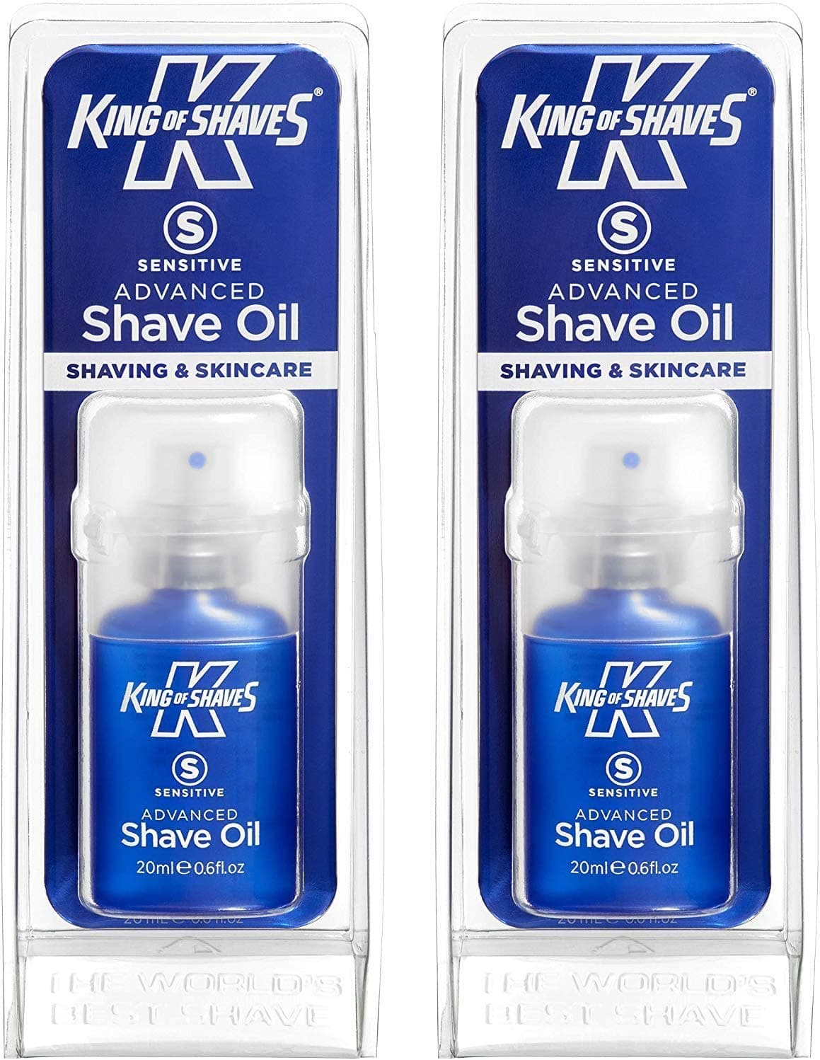 King of Shaves Sensitive Advanced Shaving Oil With Handy Pump 30 ml TWIN PACK