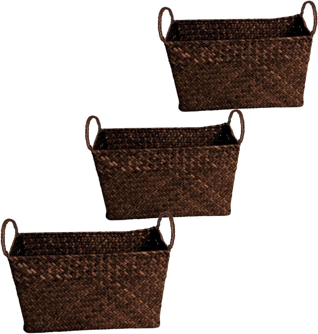 Wald Imports Reed Seagrass Basket, Brown