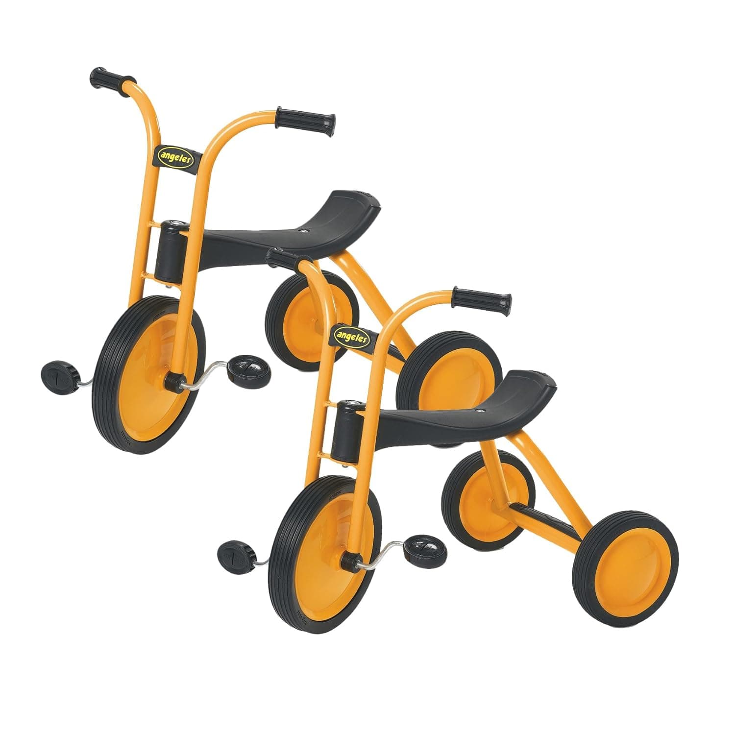 Angeles MyRider Midi Tricycles, 2 Pk, AFB36202PK, Toddler Riding Outdoor Play Equipment, Girls & Boys Daycare or Preschool Big 3 Wheel Trikes, Yellow-black