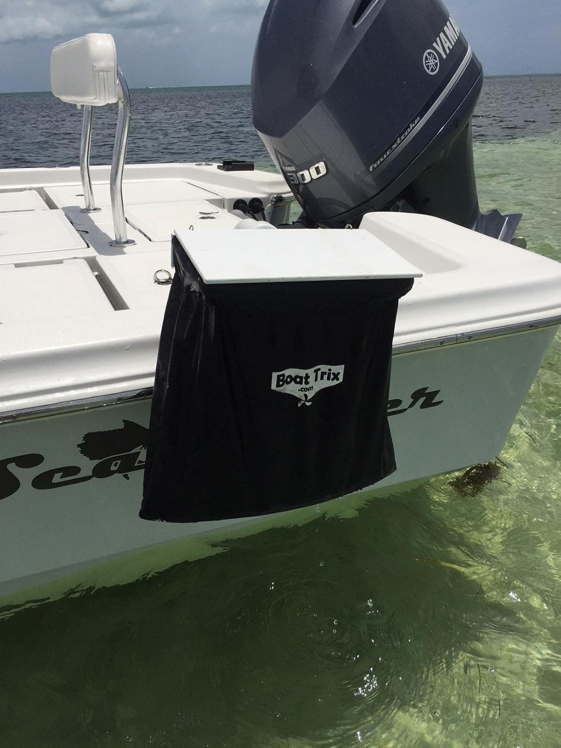Marine Boat Trash Bag with Adjustable Angle Rod Holder Mount, Durable and Reusable