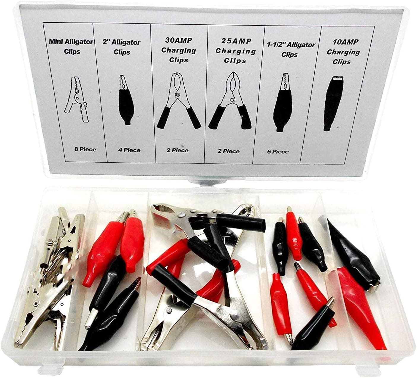 Alligator Clip & Clamp Assortment Electrical - Alligator Clip Assortment Set Alligator Connector Electrical Battery Clip Alligator Clips Electrical Assortment Charging Clip Electrical Assortment (60)