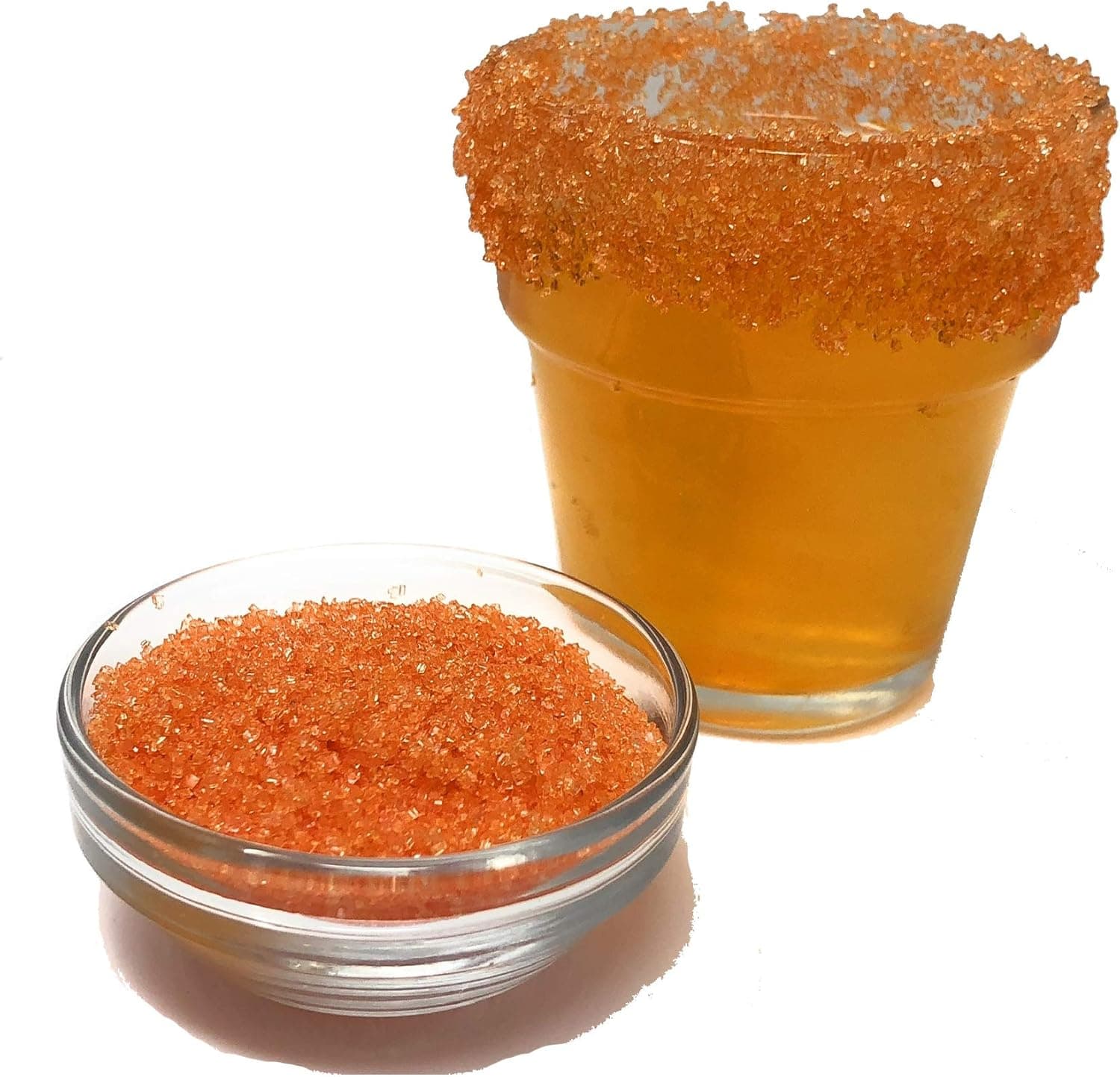 Snowy River Orange Cocktail Sugar Rimmer - Kosher Certified Natural Orange Colored Cocktail Sugar (16oz)
